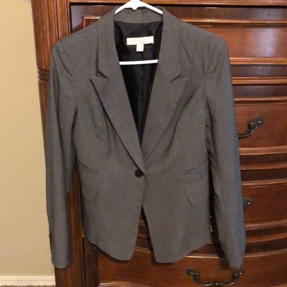 Black and white suit jacket